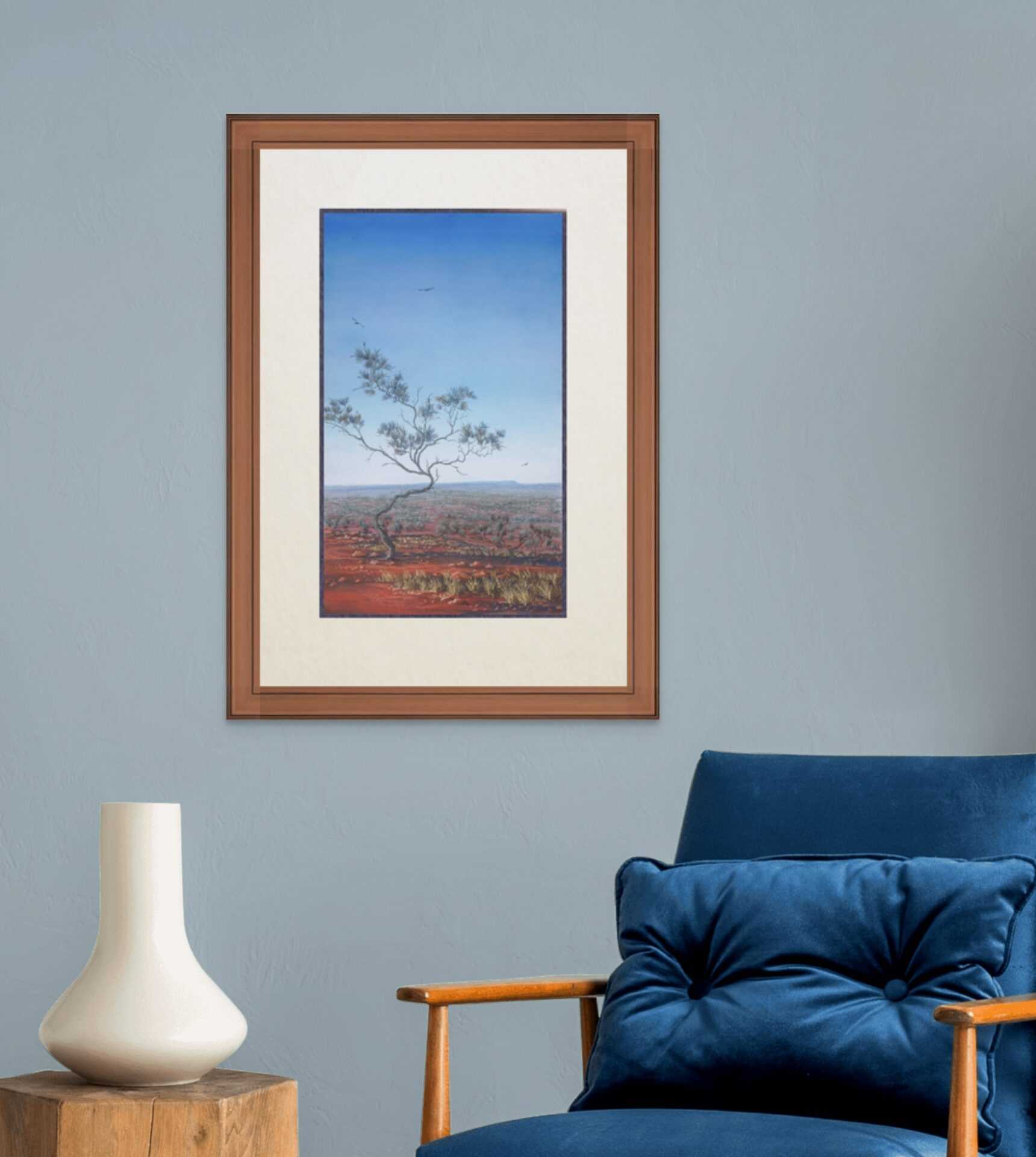 Australian Landscape Art - Bourke: A Vision Splendid - Blue Panel ...